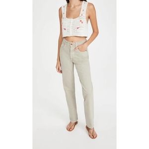 SLVRLAKE Women's Straight Leg Jeans - Light Gray